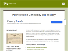 Tablet Screenshot of pennsylvaniagenealogy.org